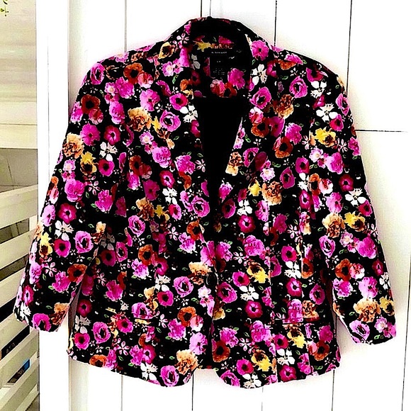 Alison Sheri The Garden Cotton Blazer Size Small Garden Girl - Picture 5 of 12